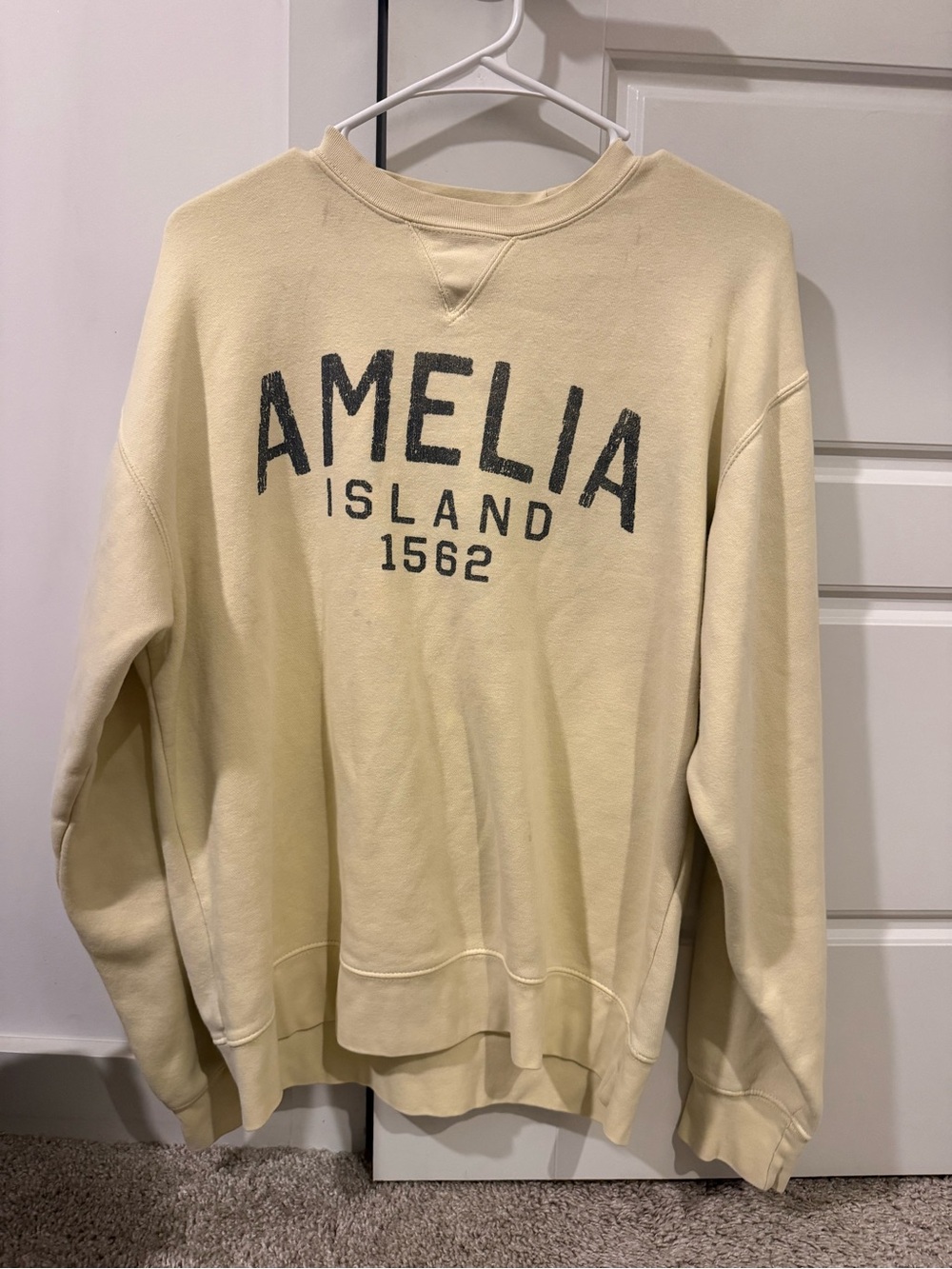Amelia Island Yellow Graphic Crewneck Sweatshirt